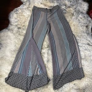 F21 multicolor striped flowy pants